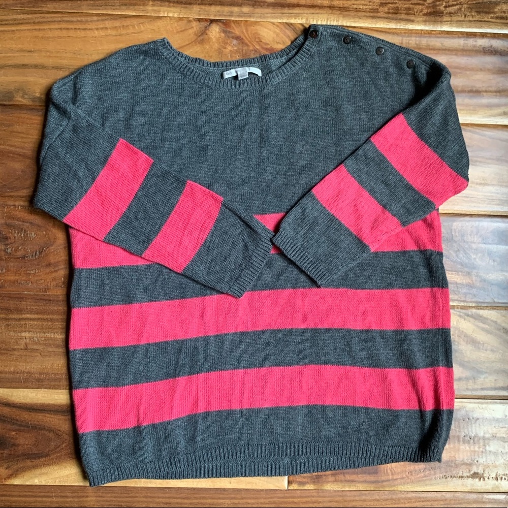 Gap Striped Button Sweater